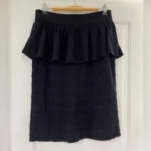 Knitted and knitted anthro sweater knit peplum skirt size M